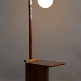 Restored ArtDeco Floor Lamp, J. Halabala, UP Zavody, Walnut, Czechia, 1930s