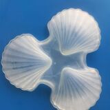 Empty cut molded glass pocket press decoration with three shells