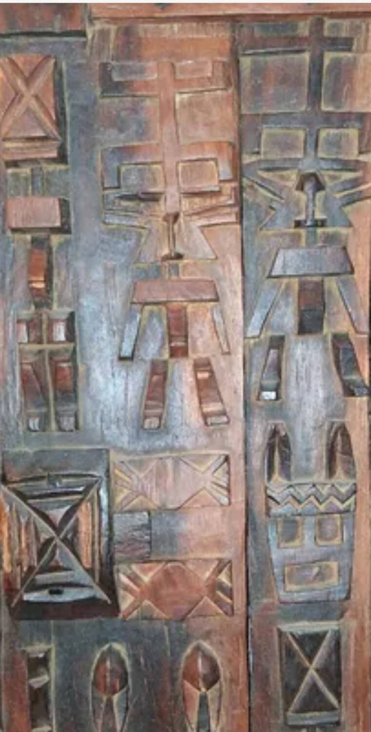 Porte de grenier ancienne à mil Dogon