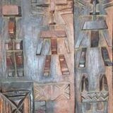 Porte de grenier ancienne à mil Dogon