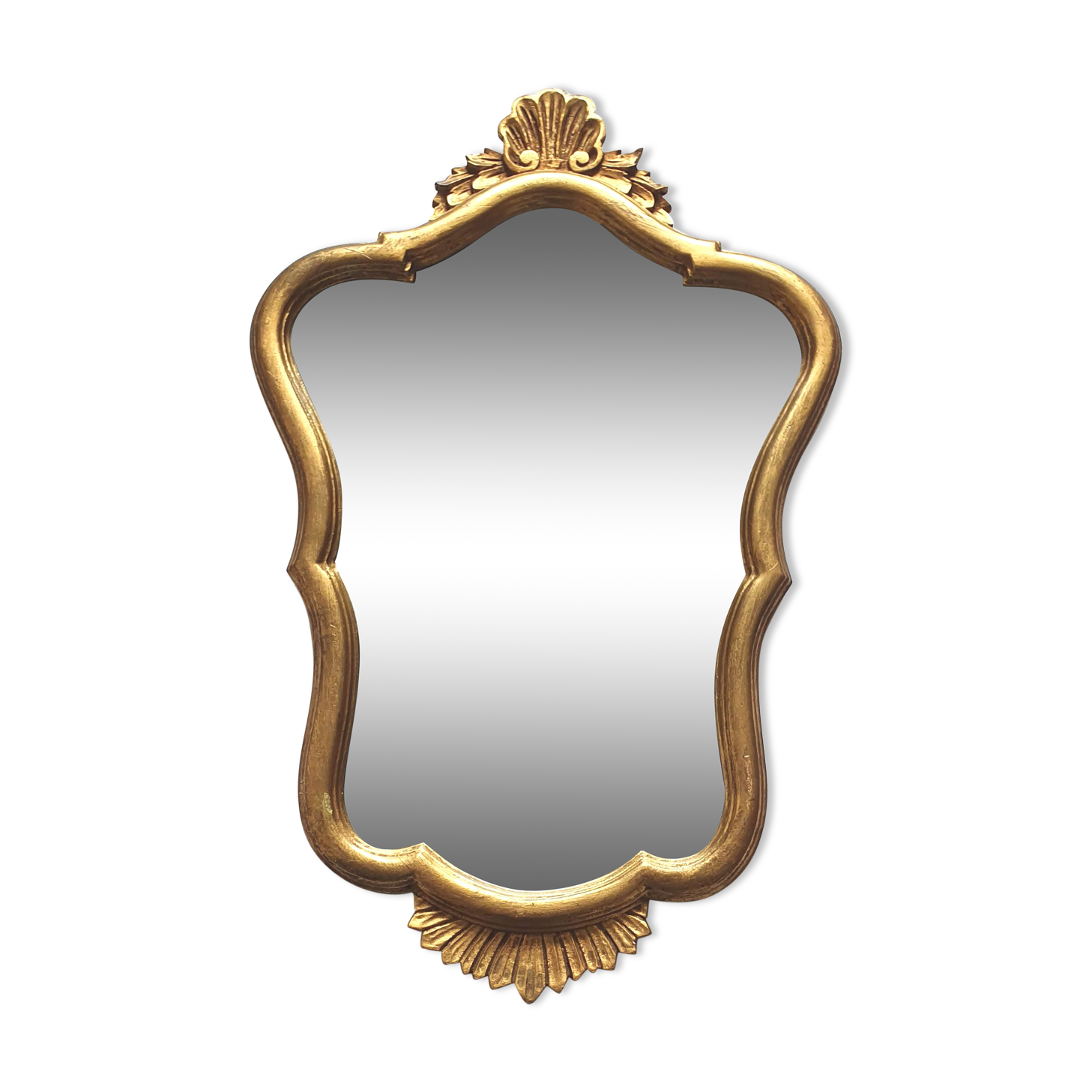 Gilded wooden mirror 70 cm