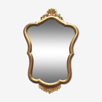 Gilded wooden mirror 70 cm