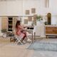 Wood & marble console