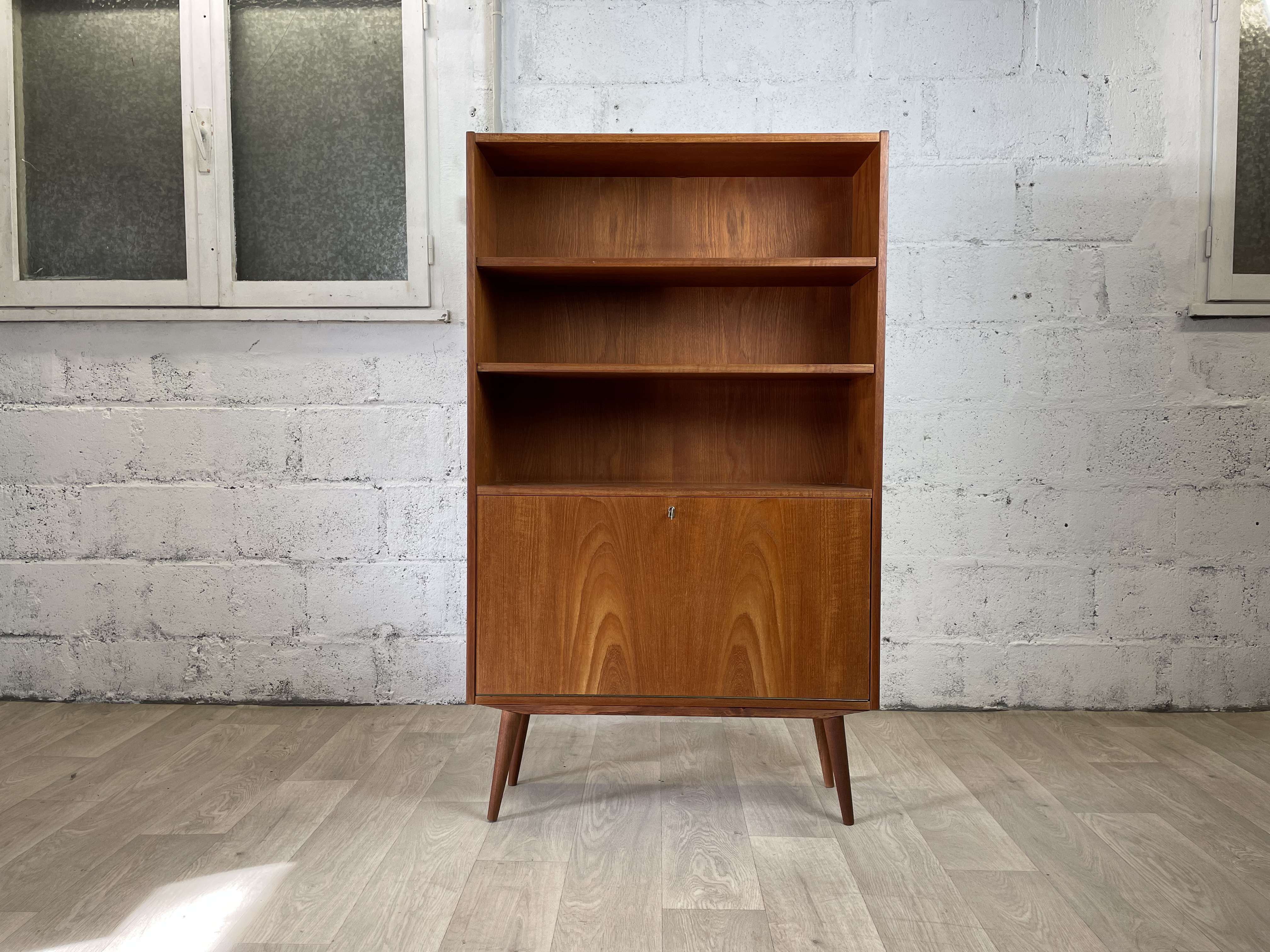 Scandinavian teak bookcase, 60s