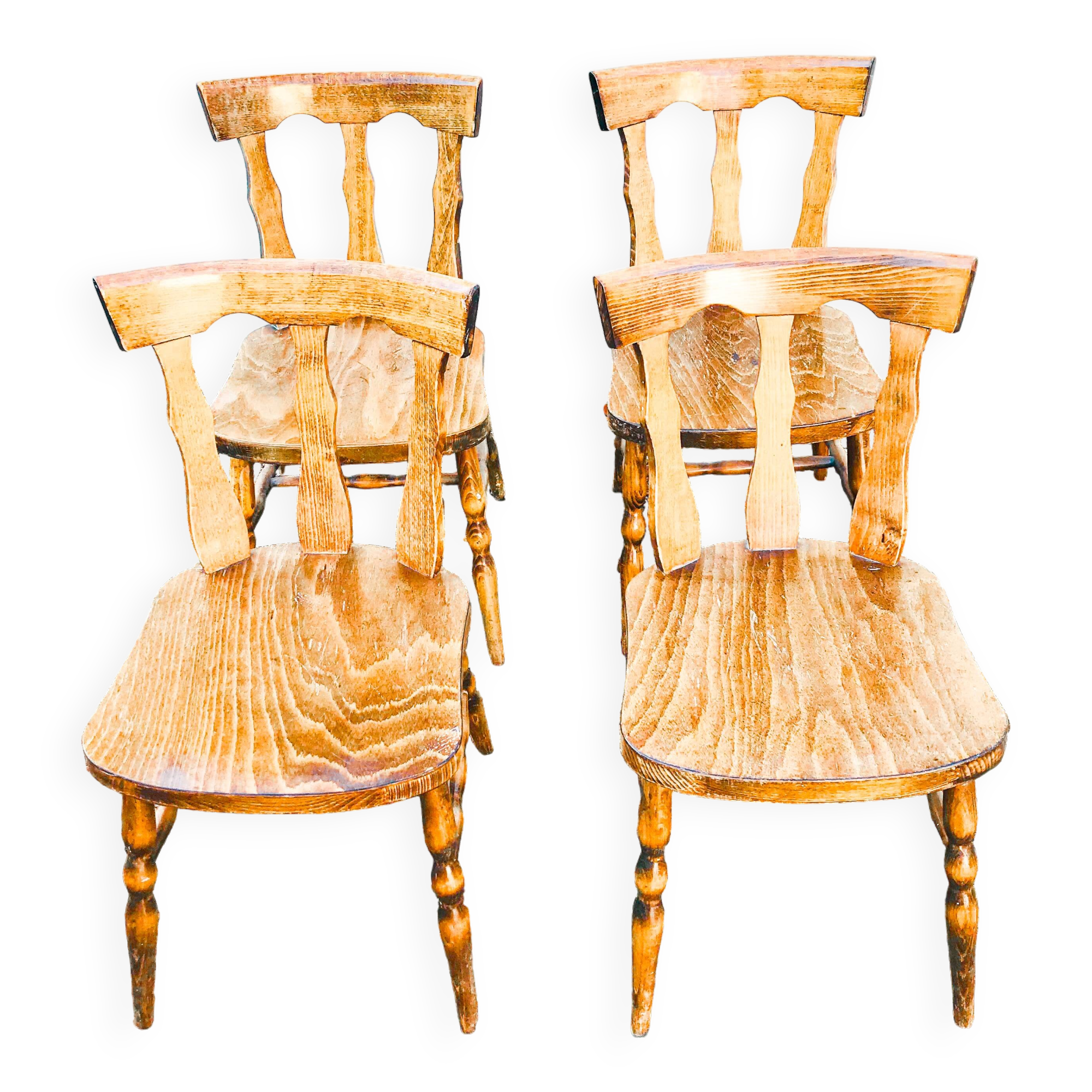Lot de 4 Chaises Bistrot Baumann Vintage