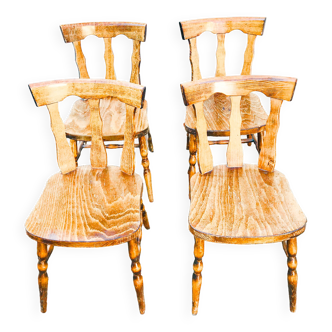 Lot de 4 Chaises Bistrot Baumann Vintage