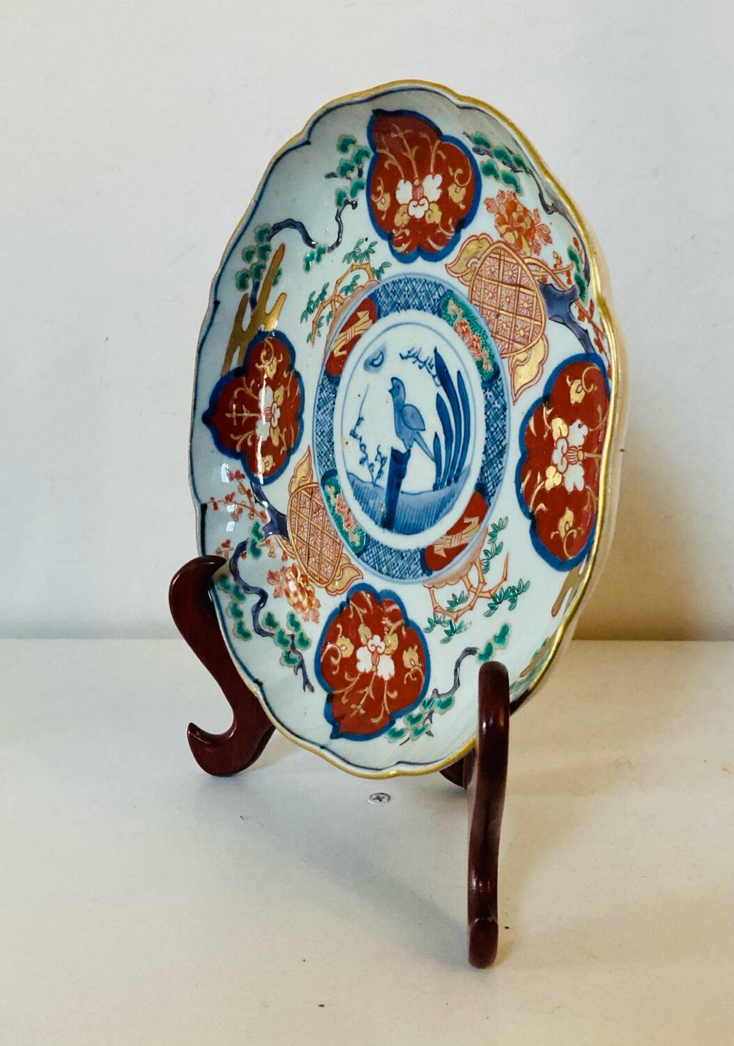 Imari porcelain plate, Japan, 19th century, hand-decorated