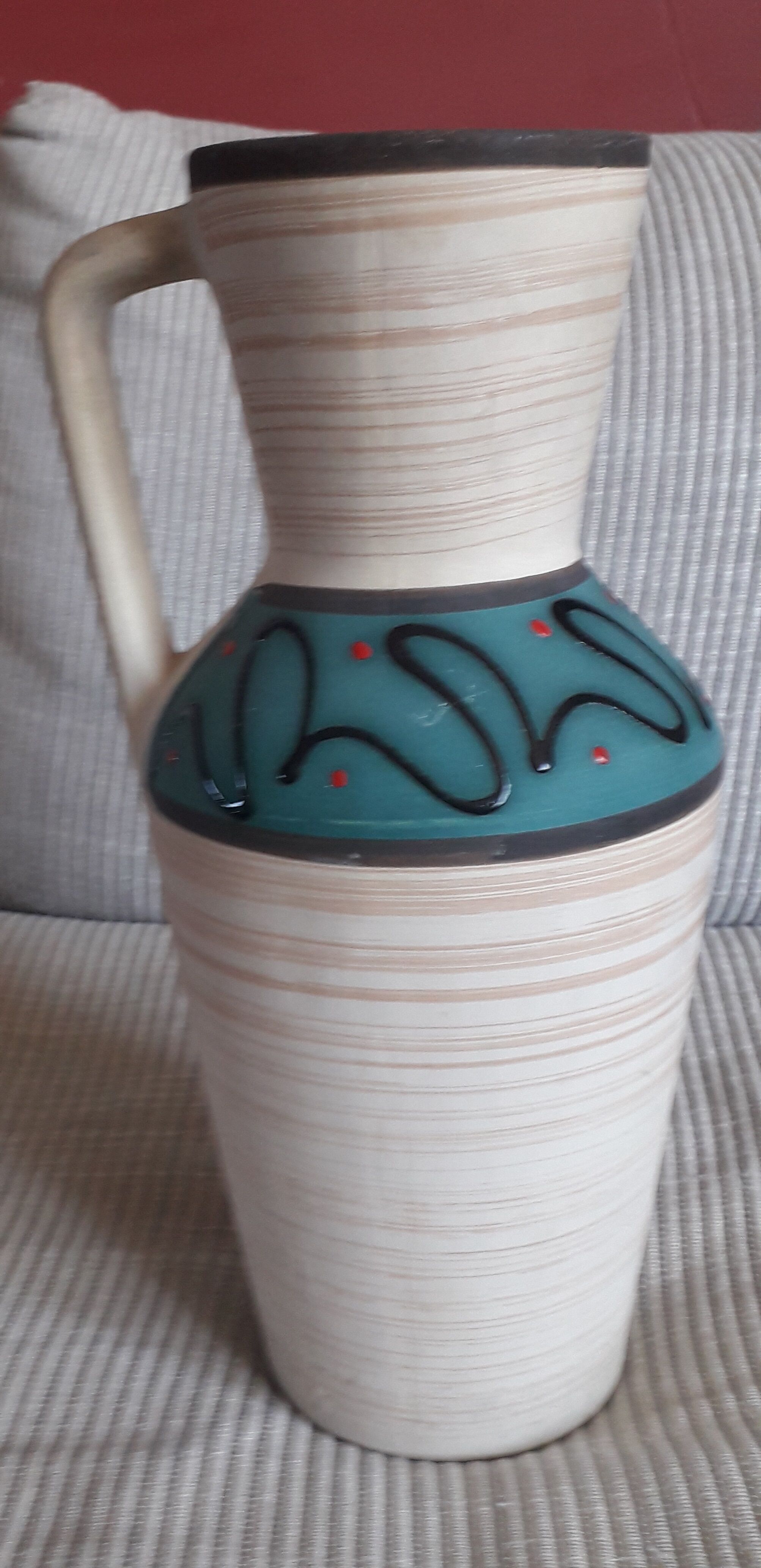Vintage ceramic vase signed and numbered