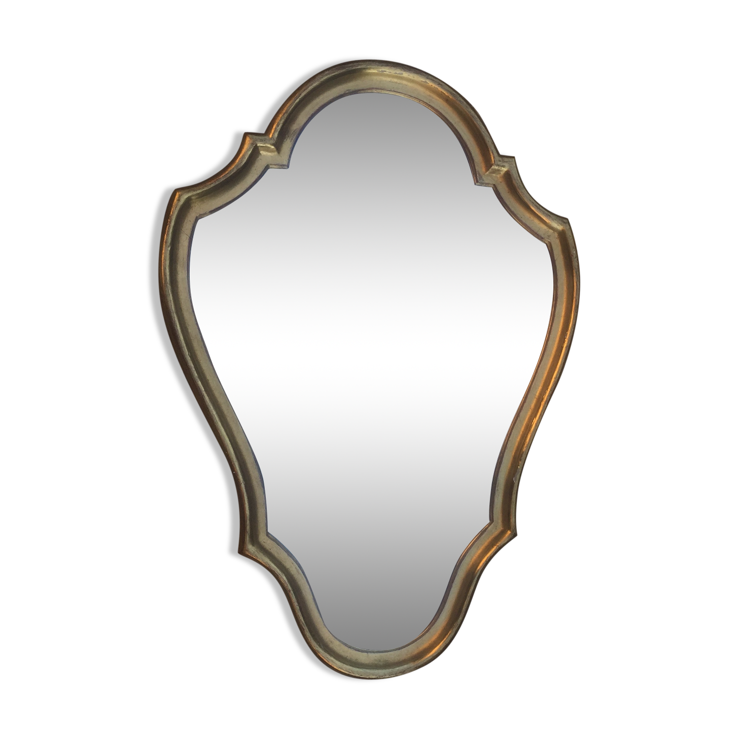 Gold wood mirror