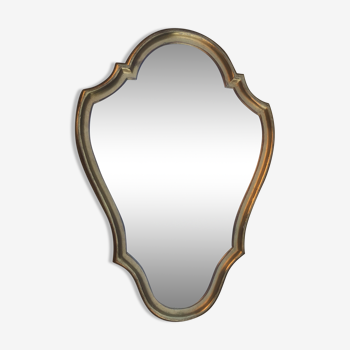 Gold wood mirror