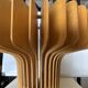 Lamps with natural wooden slats