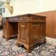 New! - Classic English Desk Partnerdesk Red Leather