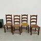 Rustic handcrafted oak chairs 1900