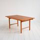 Scandinavian extendable teak and oak dining table 1960s