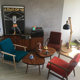 Vintage polish armchair 300-190 in velvet from mid century