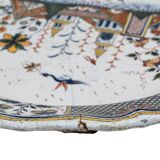 Large Majolica Dish France Rouen Manufactory of Jean-Baptiste Guillibaud 70