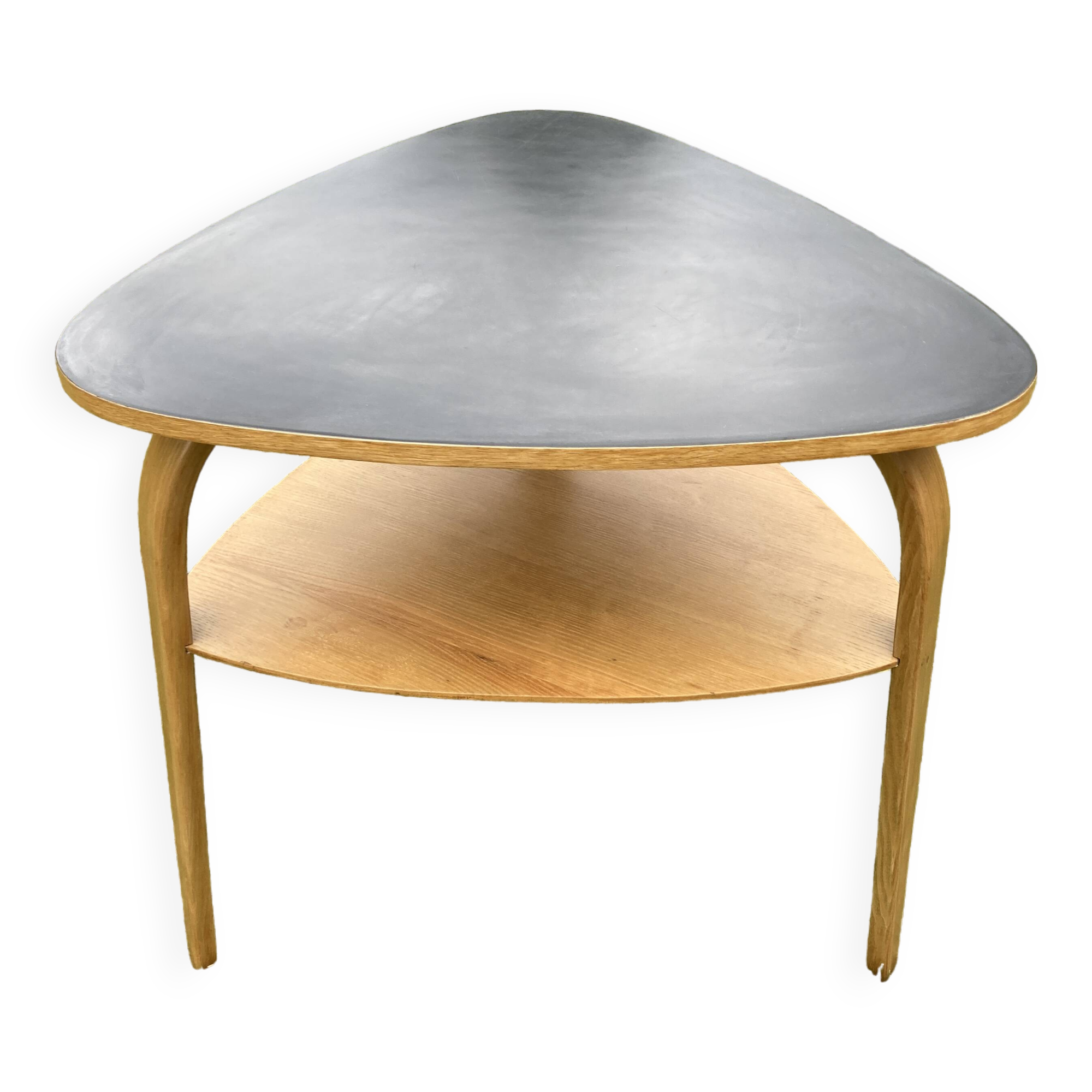 Steiner bow wood tripod coffee table