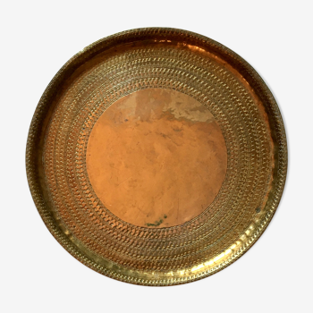 Hammered copper tray to hang