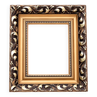 Unique mirror in gold frame.