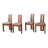 4 chaises 'Tellus' en teck conçues par Torstein Nilsen pour A. Huseby & Co, vers 1980