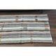 1970s Vintage Turkish Hand-Knotted Gray White Kilim Runner Rug 118x267