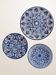 Set de trois plats en céramique peinte espagnole - ⌀ 23, 26 et 32 cm