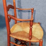 Old straw armchair