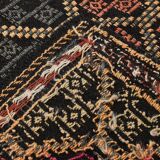 6x9 Green & Red Geometric Vintage Kilim Rug