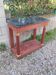 Console ancienne style empire bois avec plateau marbre