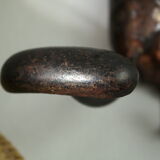 Old wall door in handmade cast iron signed