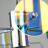 Vintage Italian Chrome Lamp Duo, 70s