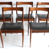 Rosewood Astrid Dining Chairs by Oswald Vermaercke for V-Form, 1962, Set of 5
