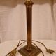Vintage Art Deco brass table lamp – parchment effect shade –
