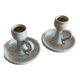 Set of 2 stoneware candlesticks from the marsh.