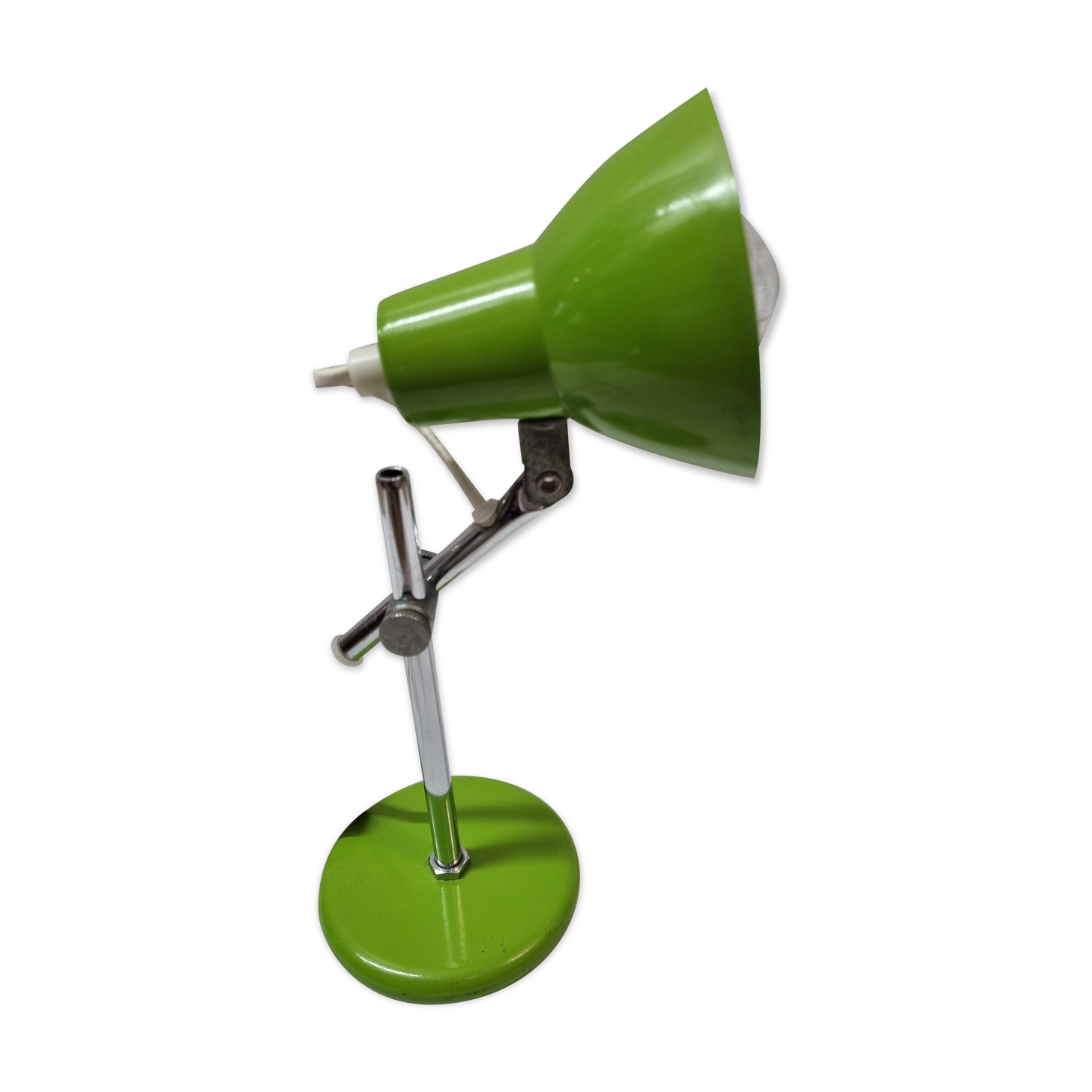 1970 metal casserole desk lamp