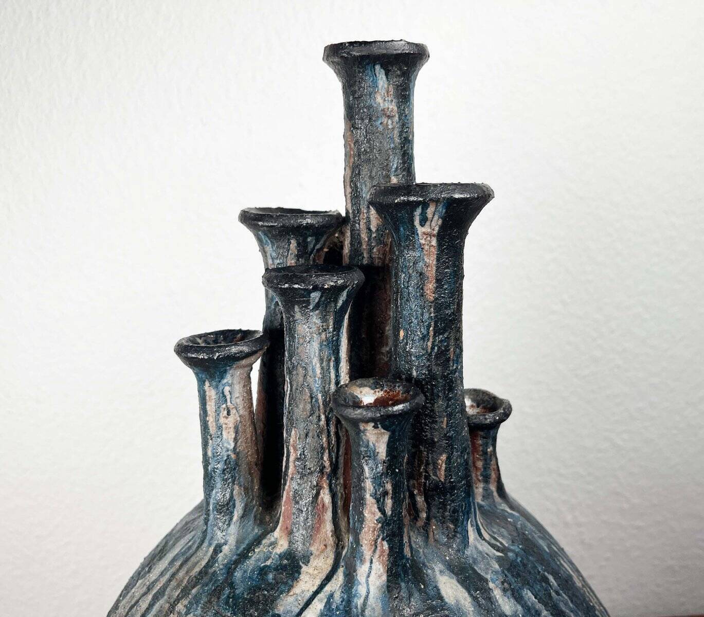 Large Fireplace Vase Studio in Brutalist Mid-Century Ceramic by Gerhard Liebenthron, 1974