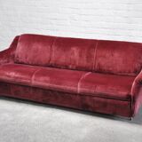 Mid-Century Italian Velvet 3-seater Sofa, 1950's