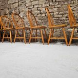 Lot de 6 chaises danoises à barreaux