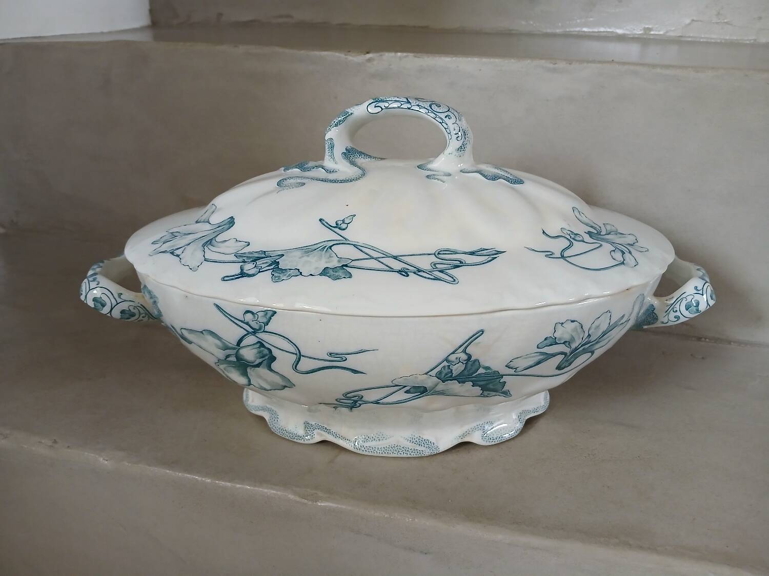 Antique Ironstone Soup Tureen/Vegetable Dish