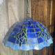 Grande suspension  en verre vitrail style Tiffany