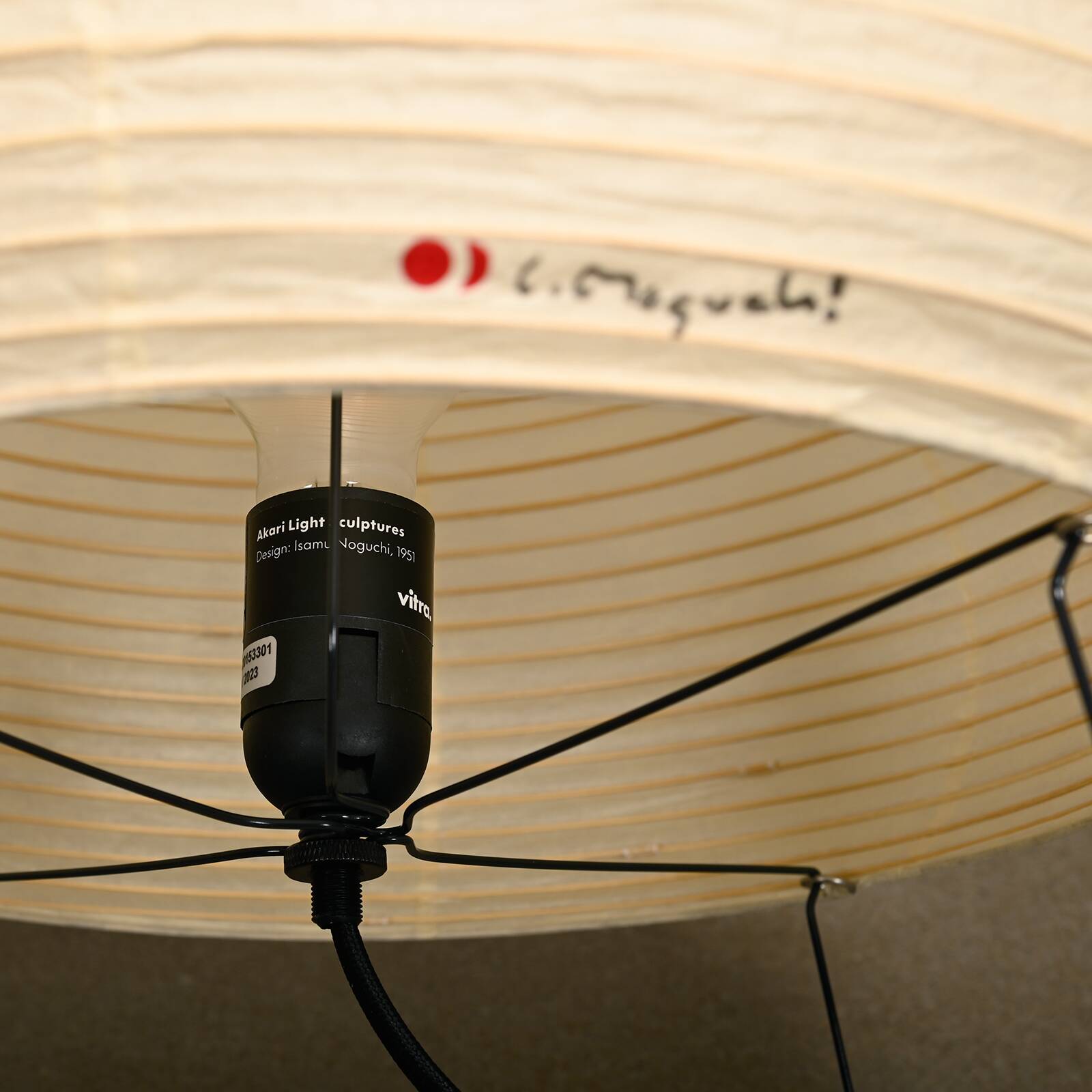 Isamu Noguchi Model 24N Akari Light Sculpture Handcrafted by Ozeki, Japan