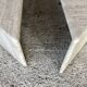 Pair of triangular coffee tables in travertine, Italy circa 70 / 80