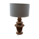 Vintage sculpted lamp and fabric lampshade