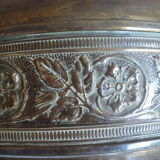 Cache pot brass floral décor