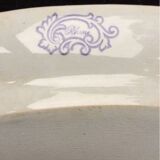 Antique purple English porcelain dish