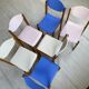 6 colorful 80s beech chairs