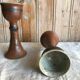Stoneware candle holders
