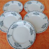 5 Terre de feu Saint Amand series 4010 plates in perfect condition