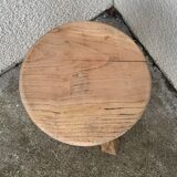 Solid elm tripod stool 1960