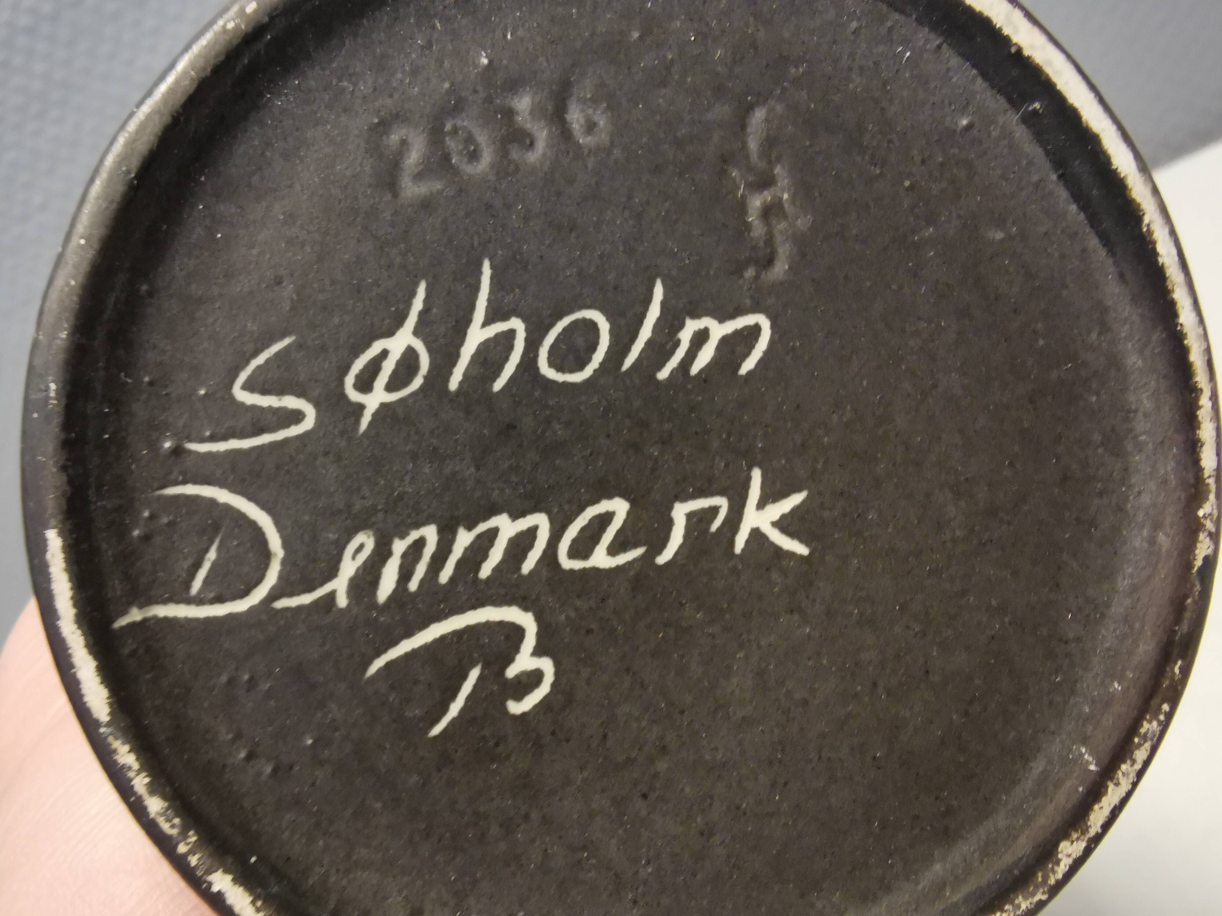 Large Burgundia vase number 2036, by the famous Svend Aage Holm-Sørensenen for Søholm Denmark.